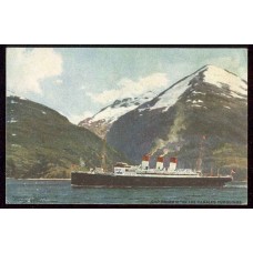 TIERRA DEL FUEGO ANTIGUA POSTAL BARCO ALEMAN CAP POLONIO